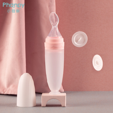 Produit de cuillère en silicone à presser pour aliments pour bébés en grande quantité