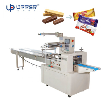Biscuit Chocolate Cake Products Pillow Bag Automatic Flow Packing Wrapping Machine