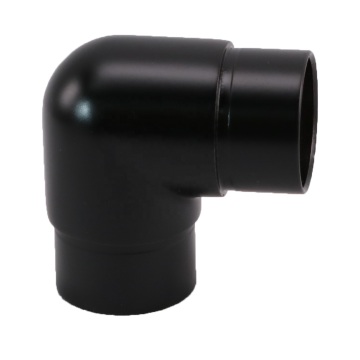 Circular 90 degree metal pipe handrail fitting joint