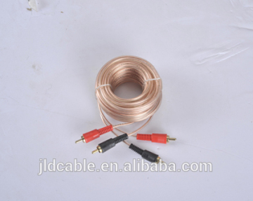 7m high end clear transparent RCA cable for audio sound system (RCA-22)