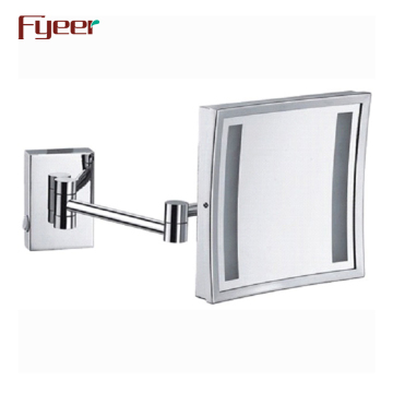 Fyeer Single Side Square Foldable LED Makeup Mirror