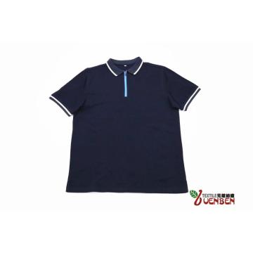 Men's Solid PK With Zipper Polo