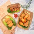 2#Kraft Paper Snack Fried Chicken Salad Tray