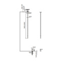 Seawind ceiling Mount Basin Mixer with Deck Mount Handle