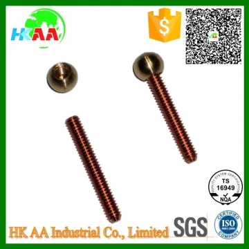 Custom precision billet brass cnc machined tattoo machine copper brass top binding post