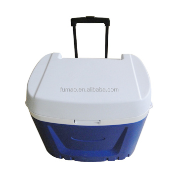 High-Quality 50L HDPE PU Foamed Insulated Cooler Box with Wheels