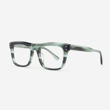 Square Bevel edging Acetate Men's Optical Frames