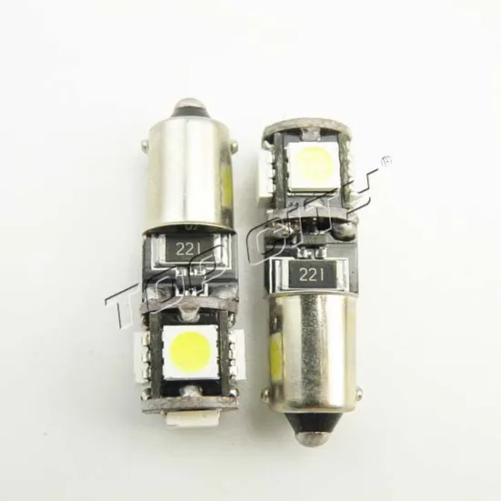 Xenon White T11 BA9S 5050 5SMD High Power LED Light Bulb Car DC12V Lamp