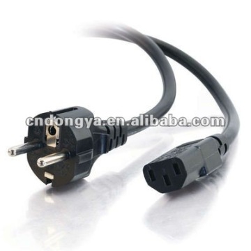 Europe Type VDE power cord with female C13
