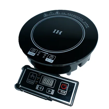 Touch Smart Small Electric Stove Mini Cooking Hot Pot with Iron Bottom