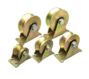Zinc Surface C45 Steel V-U-H Groove Wheels Sliding Gate Castor Roller Wheel