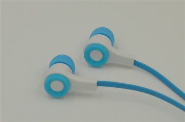 Blue Flat wire earphone for mobile phone best price