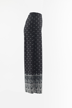 Print rayon wide trousers