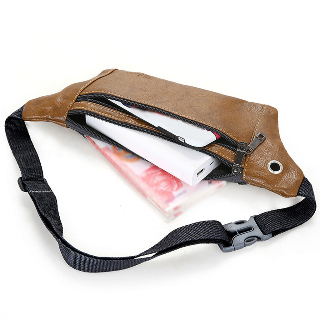 Man Waist Packs Retro Multi-function Pockets Outdoor Sports Leisure Messenger Chest Bag marsupio uomo fanny pack men shoulder