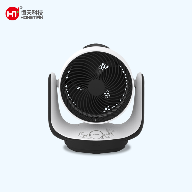 HONETIAN stepless speed control 3 modes 7 timed hot sellers white colour indoor plastics 8 inch 3 blades DC circulator table fan