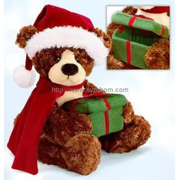 Holiday Bear Plush Christmas Bear