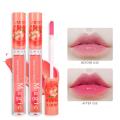 TEAYASON Juicy Peach Lip Gloss Color Changing Moisturizing Pink Lipstick Niche Waterproof Long Lasting Cosmetics Makeup TSLM2