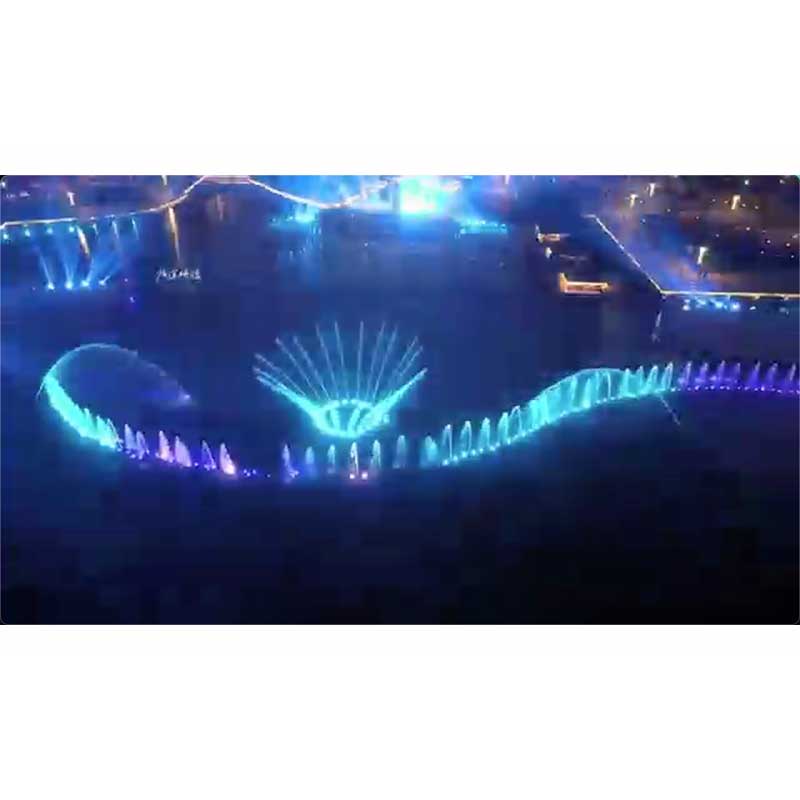 The Display Of Dancing Music Lake Fountain