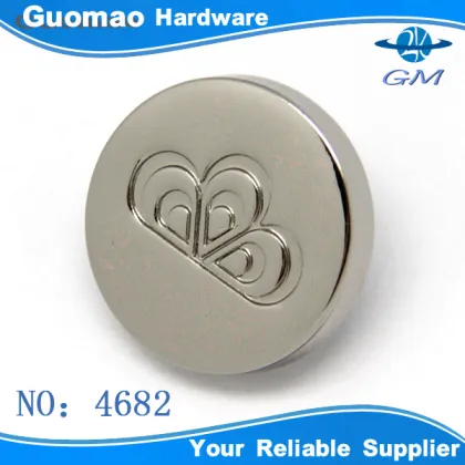 Decorative bag rivet with engraved logo