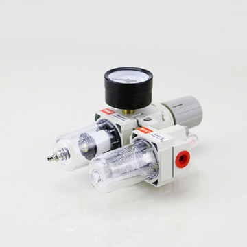 Air Source Treatment Unit: Filter Regulator Lubricator FRL Pneumatic Two Units