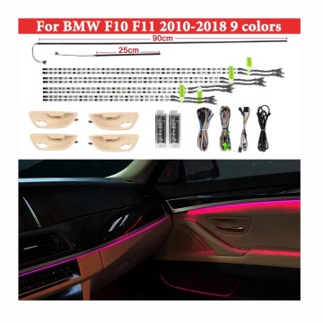 LHD RHD 전체 세트 대시 보드 LED 자동차 내부 F11 F10 용 원래 앰비언트 라이트 키트