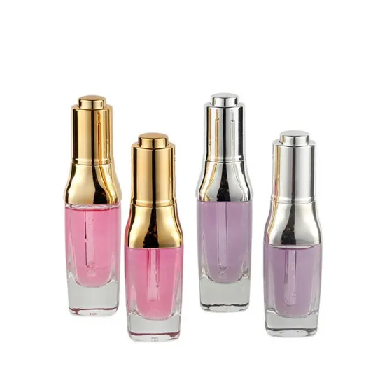 Popular Frosted Serum Bottle Glass with Gold/Silver Dropper