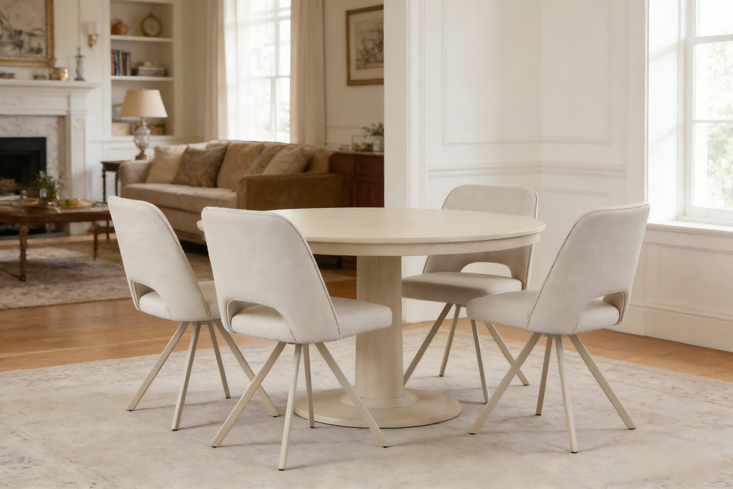 BR-25A34 upholstered fabric dining chair 6
