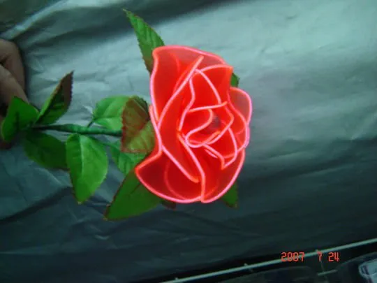 neon el wire silk rose red 1.2mm el light