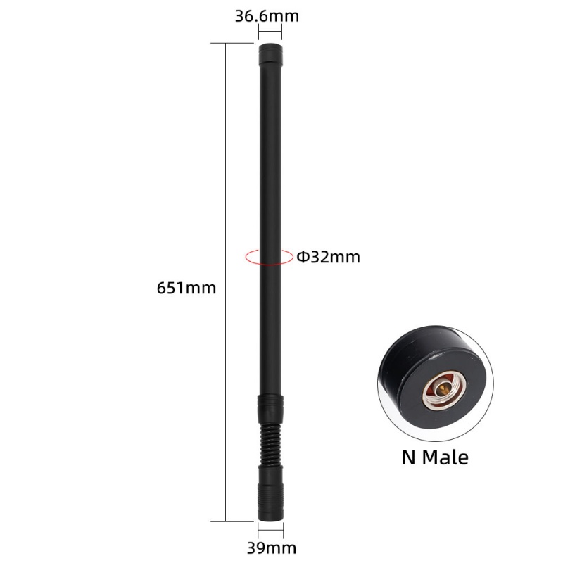 315MHz-6GHz Custom Frequency Fiberglass Gooseneck Antenna 3