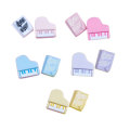 Colorful Resin Piano Music Score Pendants Dollhouse Toys Flat Back DIY Craft for Kids Toys Gifts Home Decoration