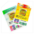 color QR code self adhesive printing sticker