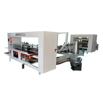 Corrugated Sheet Board Box Folder Gluer Machine with Bundling System
