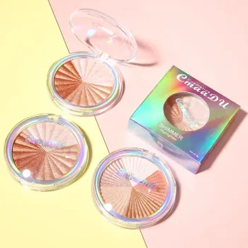 Customizable Private Label CmaaDu Highlighter Powder Palette for Face Makeup
