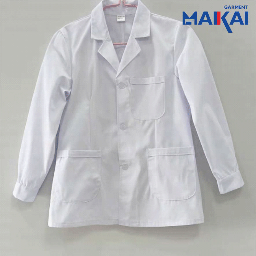 Uniforme médico corto de manga larga para profesionales médicos