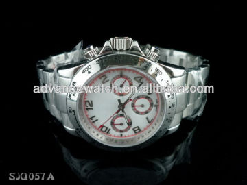 6 hands watch men watches,stainless steel chronograph watch for men