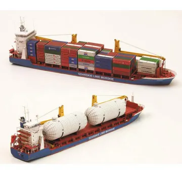 1:400 Scale Gdansk Cargo Ship DIY Handcraft Paper Model Kit Handmade Toy Puzzles Model Sets