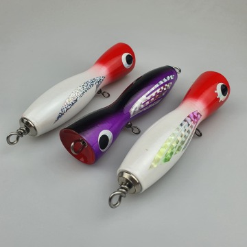 GT Popper 12cm Wooden Lure for Saltwater Trolling and Big Game Fishing