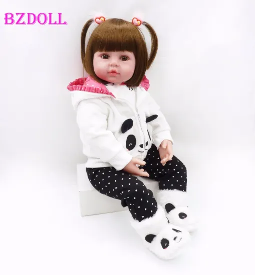 60cm Soft Silicone Reborn Baby Doll Toys Like Real 24inch Princess Toddler Girls Babies Dolls Lovely Birthday Gift Fashion Xmas