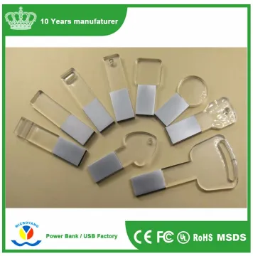 Transparent Acrylic Key Shape U Disk USB2.0 Flash Drive