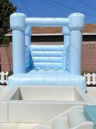 White Commercial Wedding Bouncy Castle: Inflatable PVC Trampoline Jumping Castle