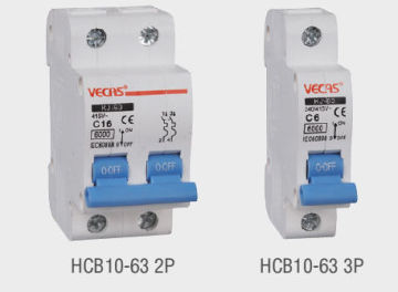 High Voltage Automatic Blue Micro Circuit Breaker , Single Pole Electric Din Rail Mcb For House