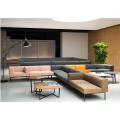 Canapé de salon de bureau en coton de qualité supérieure en forme de L