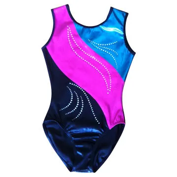 2014 Competition Gymnastics Leotards with Crystal Rhinestone
