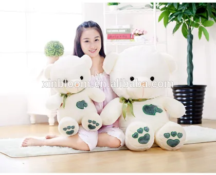 new style lovely cartoon loving heart lovers teddy bear plush toy doll with lace bowknot