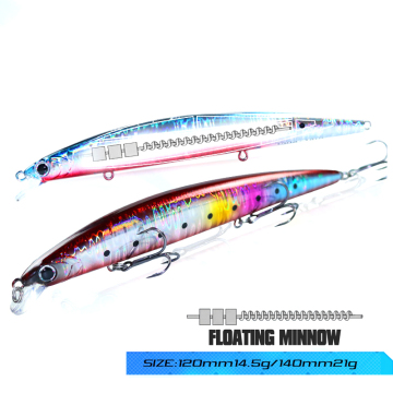 Casting ultra-panjang yang terapung Minnow memancing untuk memancing laut