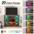 Fireplace Corner TV Stand and LED Lights