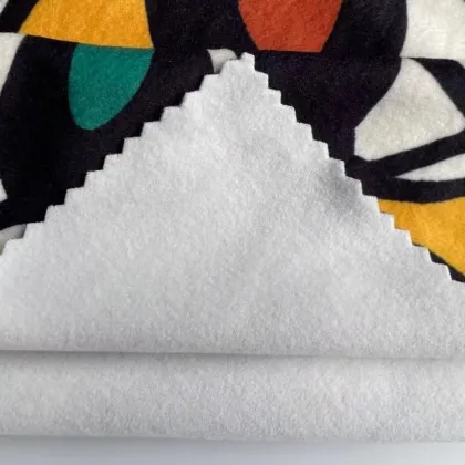 Piano Velvet Fabric: Knit Polyester Tie Dyed Printed Dralon Fabric for Fashion