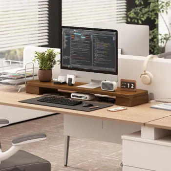 Eco-Friendly Bamboo Desktop Organizer Stand
