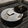 Nordic Luxury Round White at Gold Coffee Table