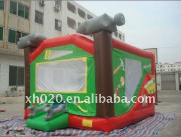 PVC tarpaulin happy hop bouncy castle prices with games inside